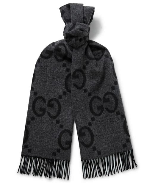 gucci logo cashmere scarf